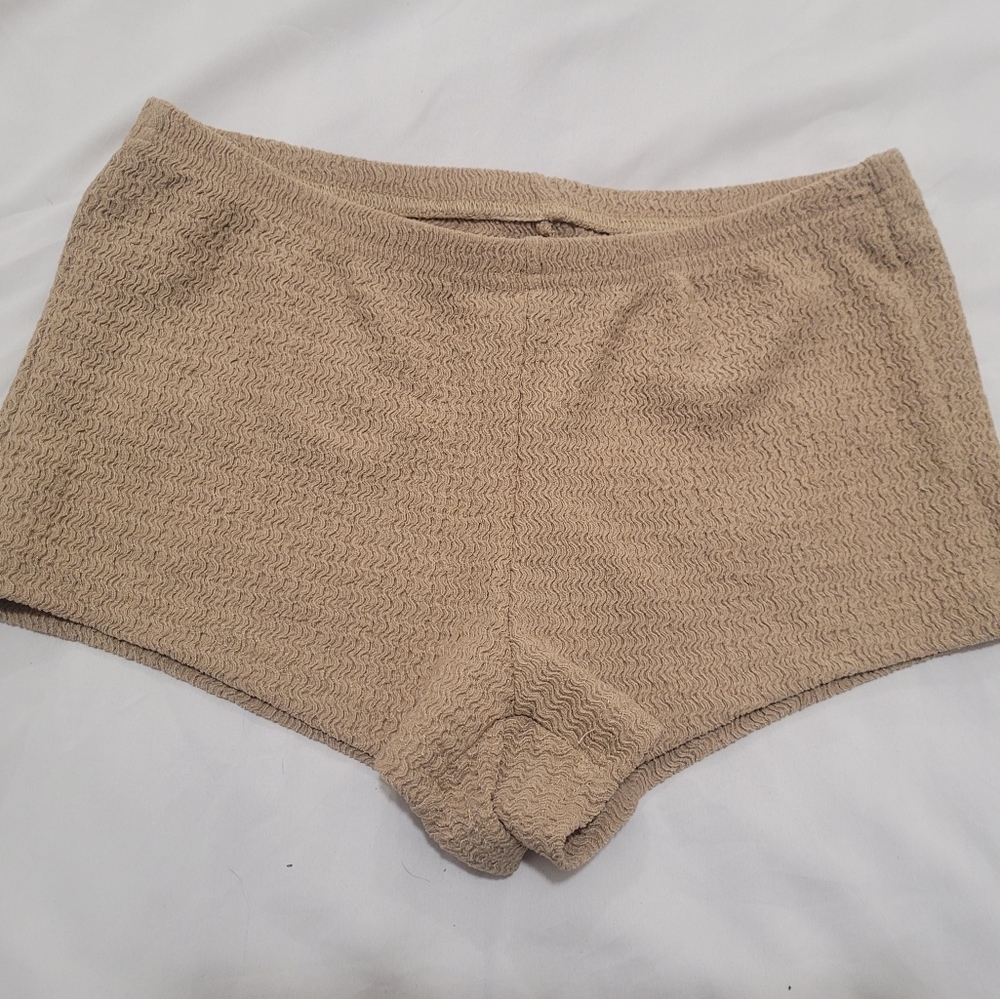 SHEIN Beige Textured Shorts